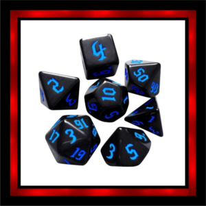 dnd kockice premium black blue set
