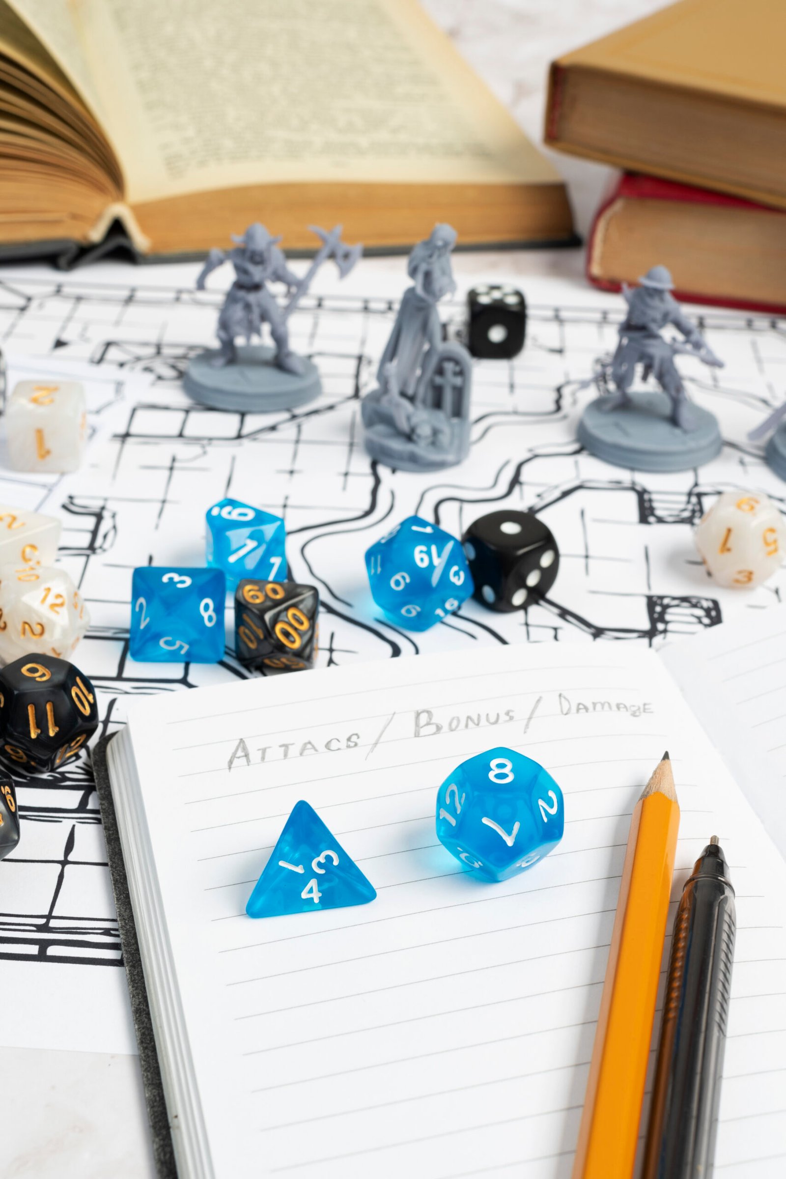 still-life-objects-with-role-playing-game-sheet